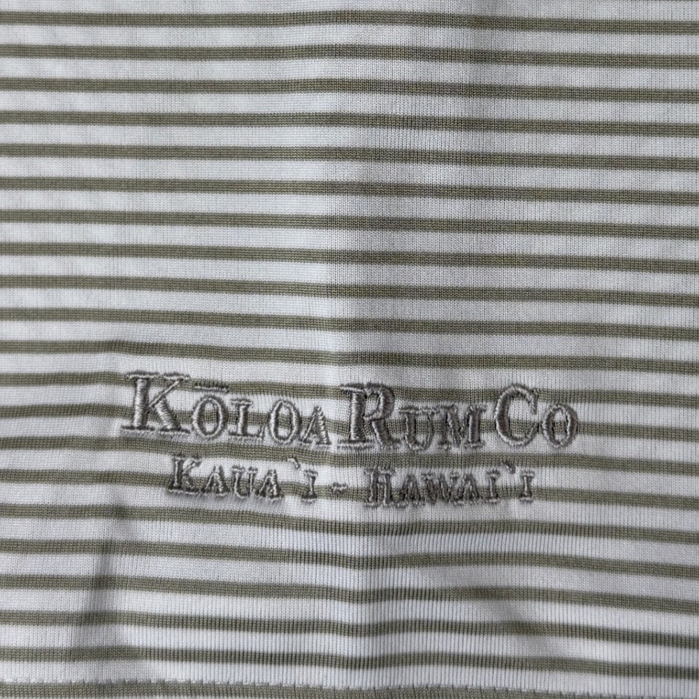 Nike Golf Standard Fit Dri-FIT Polo Shirt Mens XXL Koloa‎ Rum Co Hawaii Striped - Picture 5 of 6